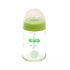 KOB寬口徑玻璃奶瓶150ml-綠色