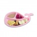 元氣寶寶 鯨魚造型餐盤附蓋-粉色