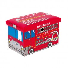 西松屋 可坐玩具箱-消防車